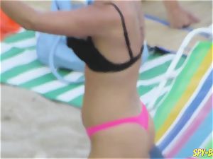 rosy bathing suit unexperienced bare-breasted hidden cam Beach dolls