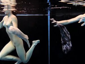 two dolls swim and get naked sexy
