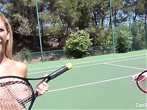 topless tennis with Dani Daniels and Cherie DeVille